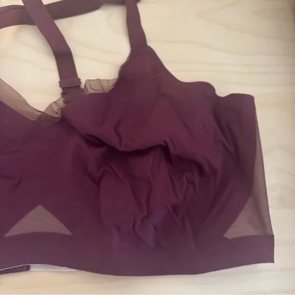 | HONEYLOVE | Burgundy Cross Back Bra - Picture 3 of 4
